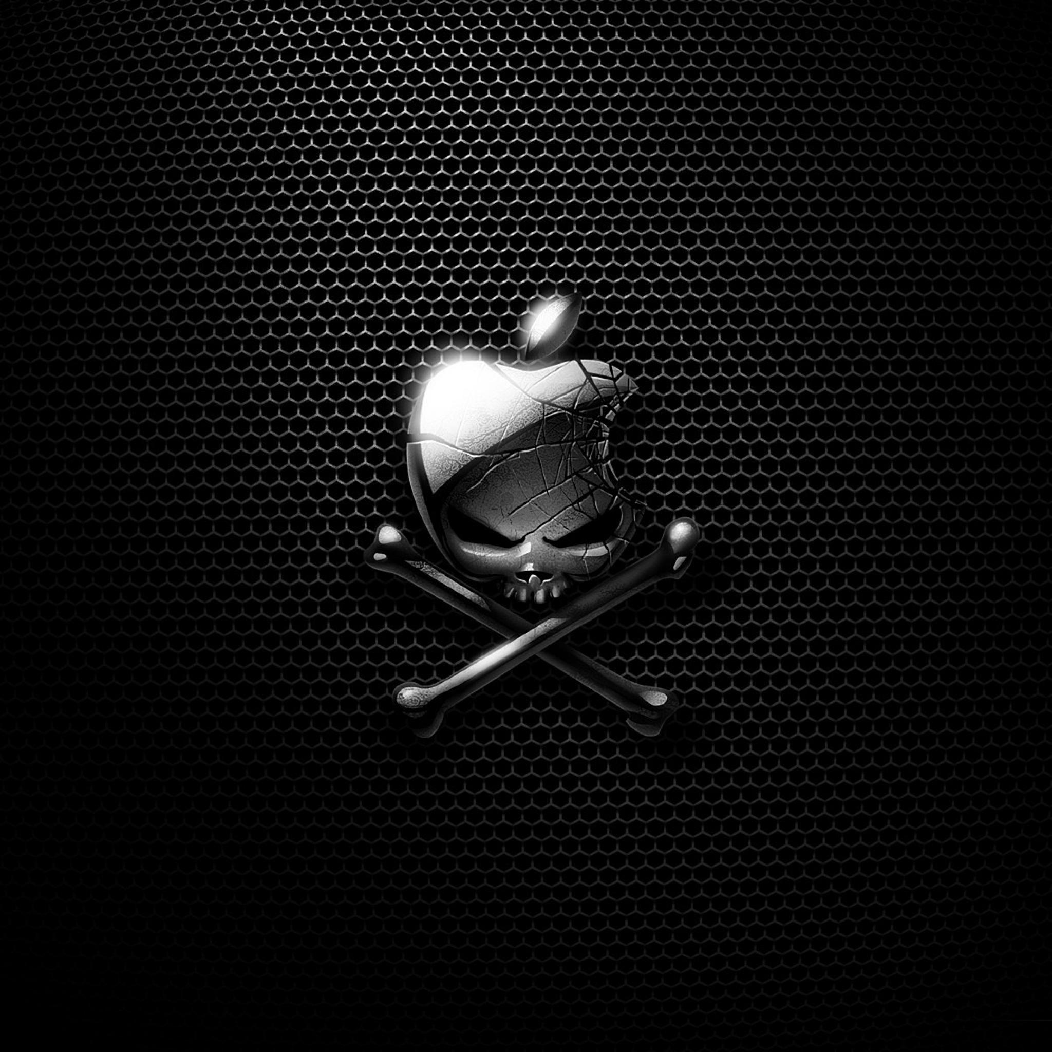 苹果apple logo 黑色 苹果手机高清壁纸 2048x2048