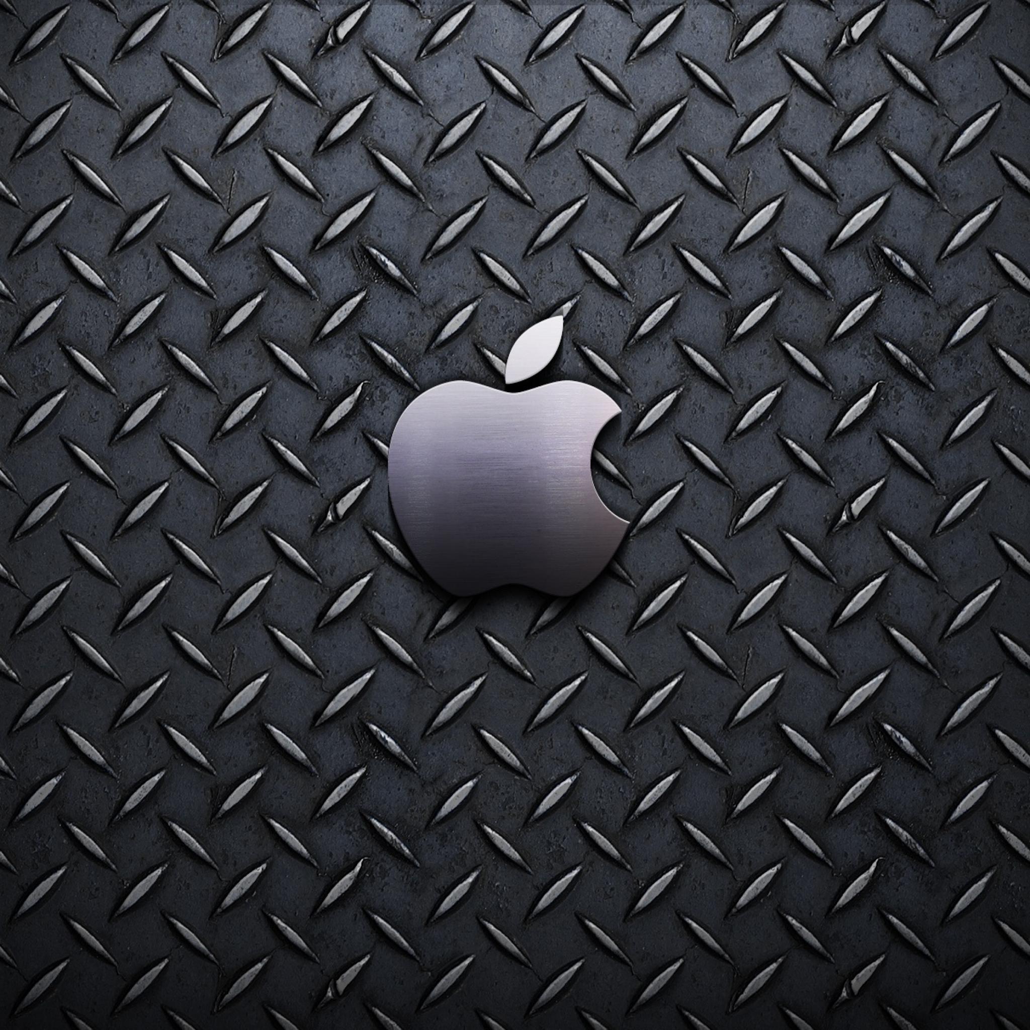 苹果apple logo 黑色 苹果手机高清壁纸 2048x2048