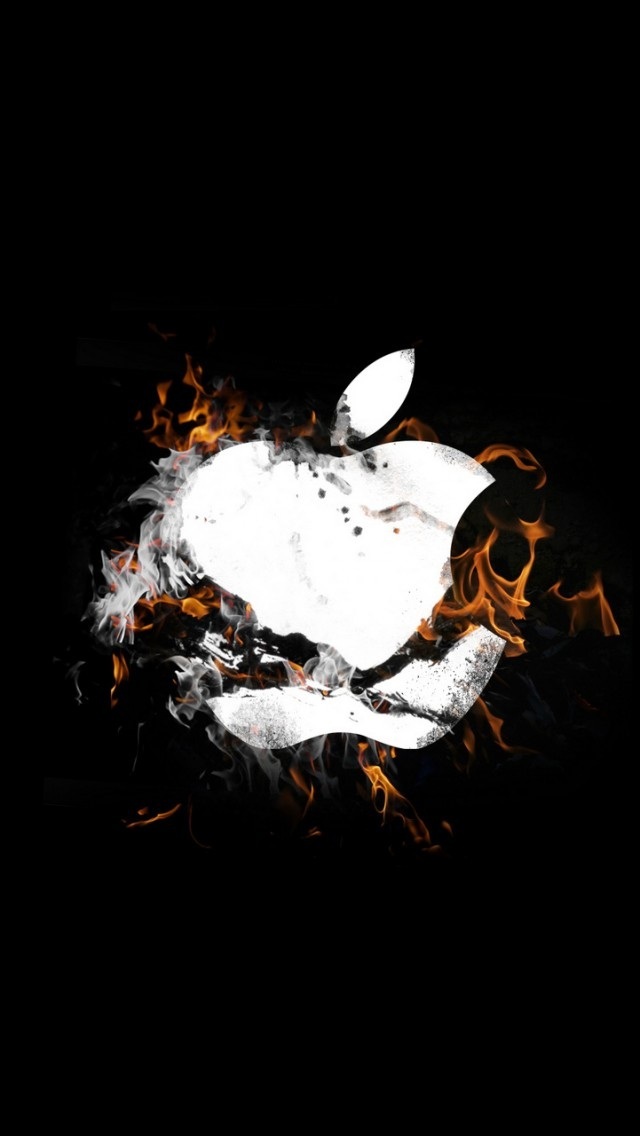 苹果标志 苹果壁纸 苹果手机高清壁纸 640x1136_爱思