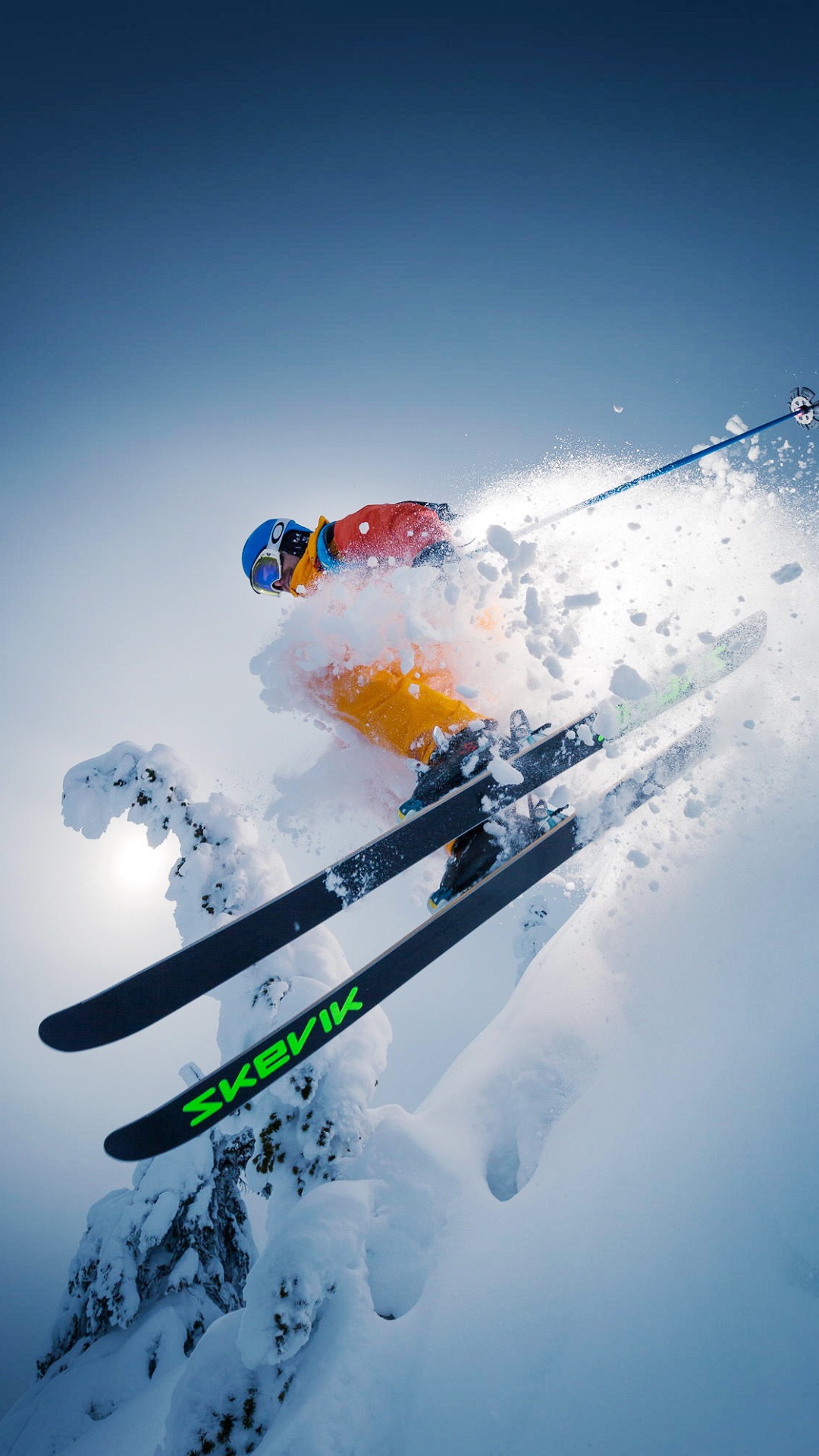 滑雪 雪山 极限 运动 苹果手机高清壁纸 1080x1920