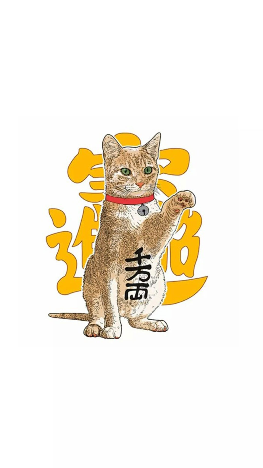 招财猫 招财进宝 猫咪 苹果手机高清壁纸 1080x1920