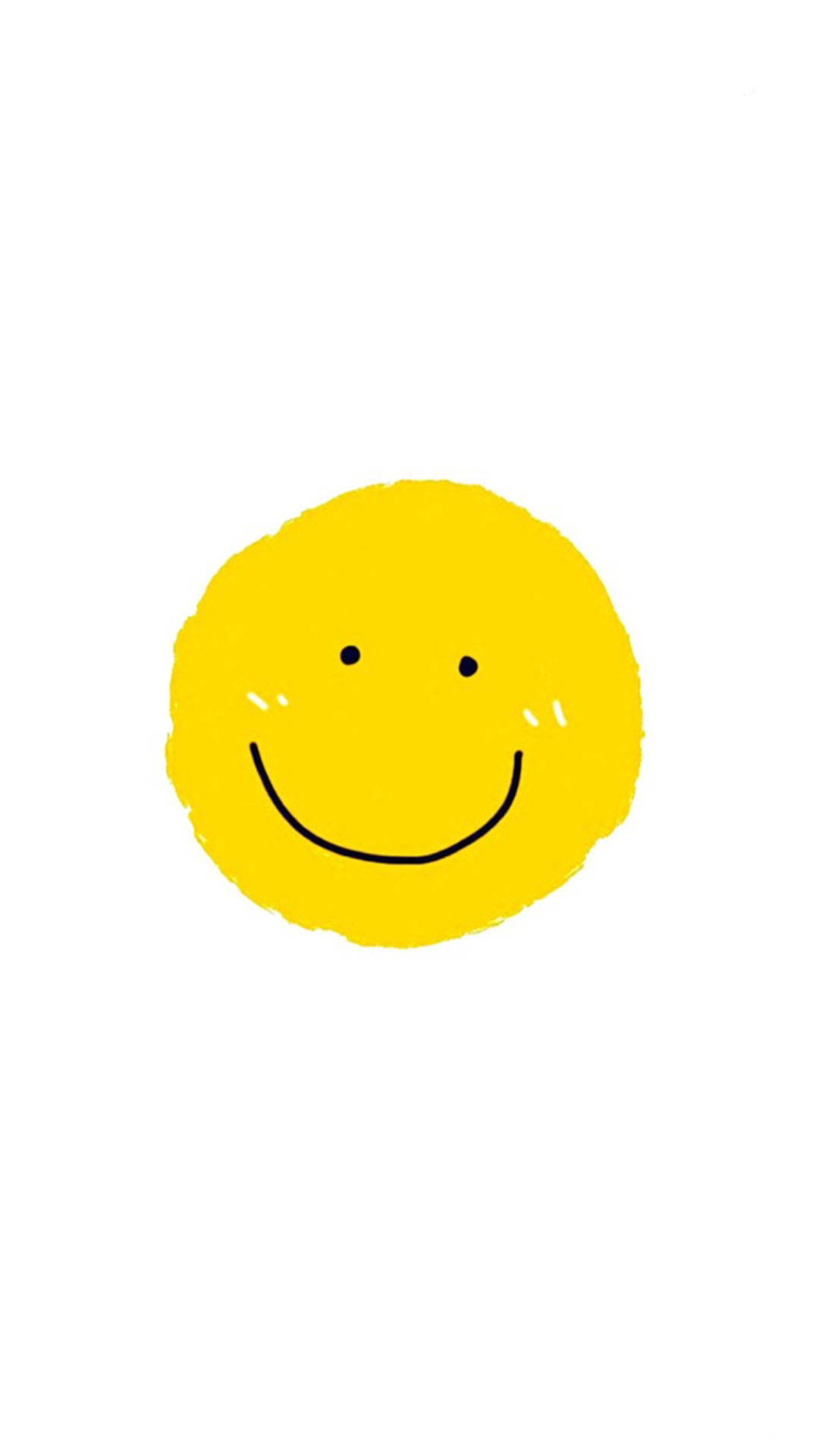 黄色微笑脸表情 苹果手机高清壁纸 1080x1920_爱思助手