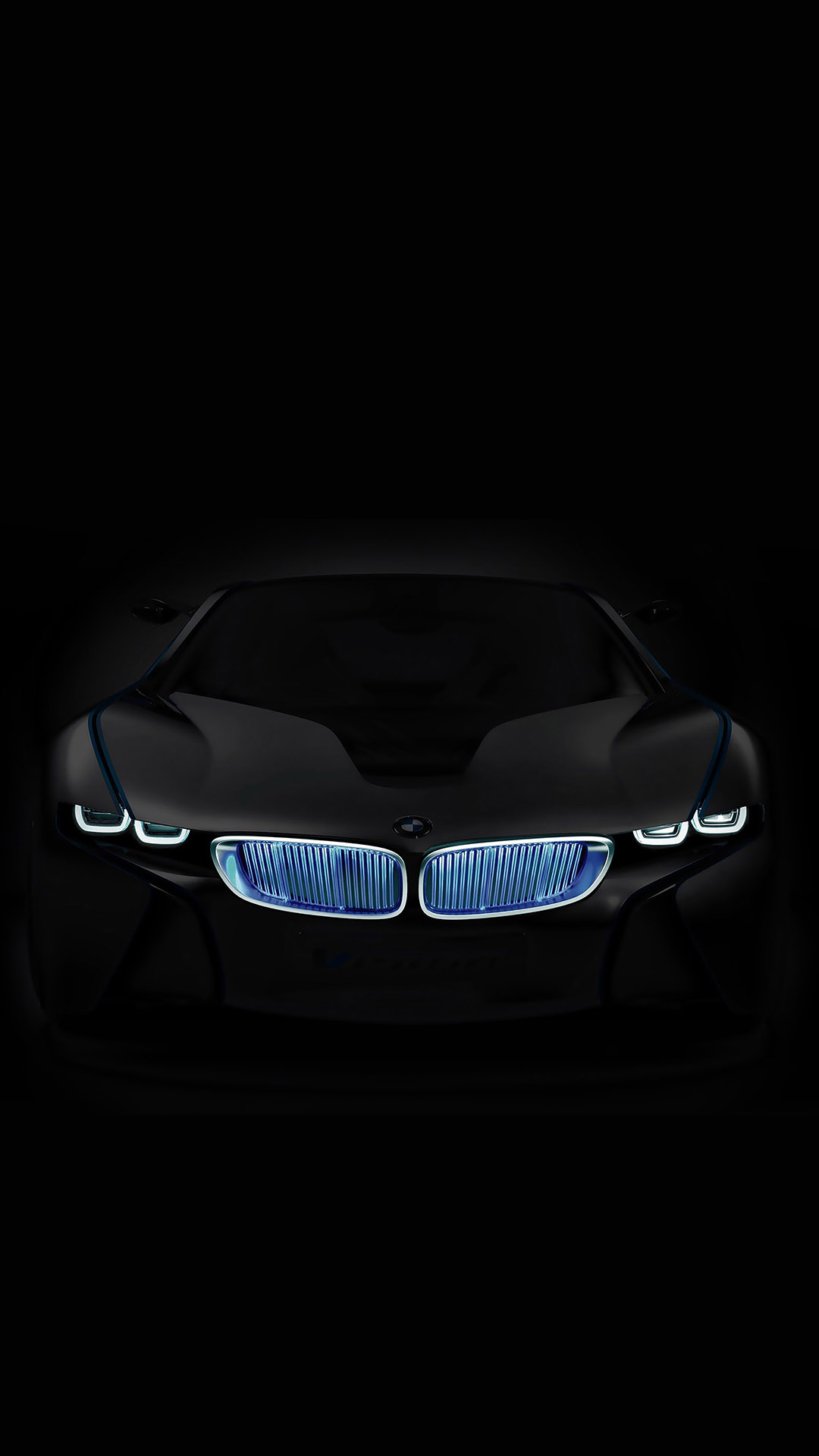 宝马bmw 黑色 汽车 车头 苹果手机高清壁纸 1080x1920_爱思助手