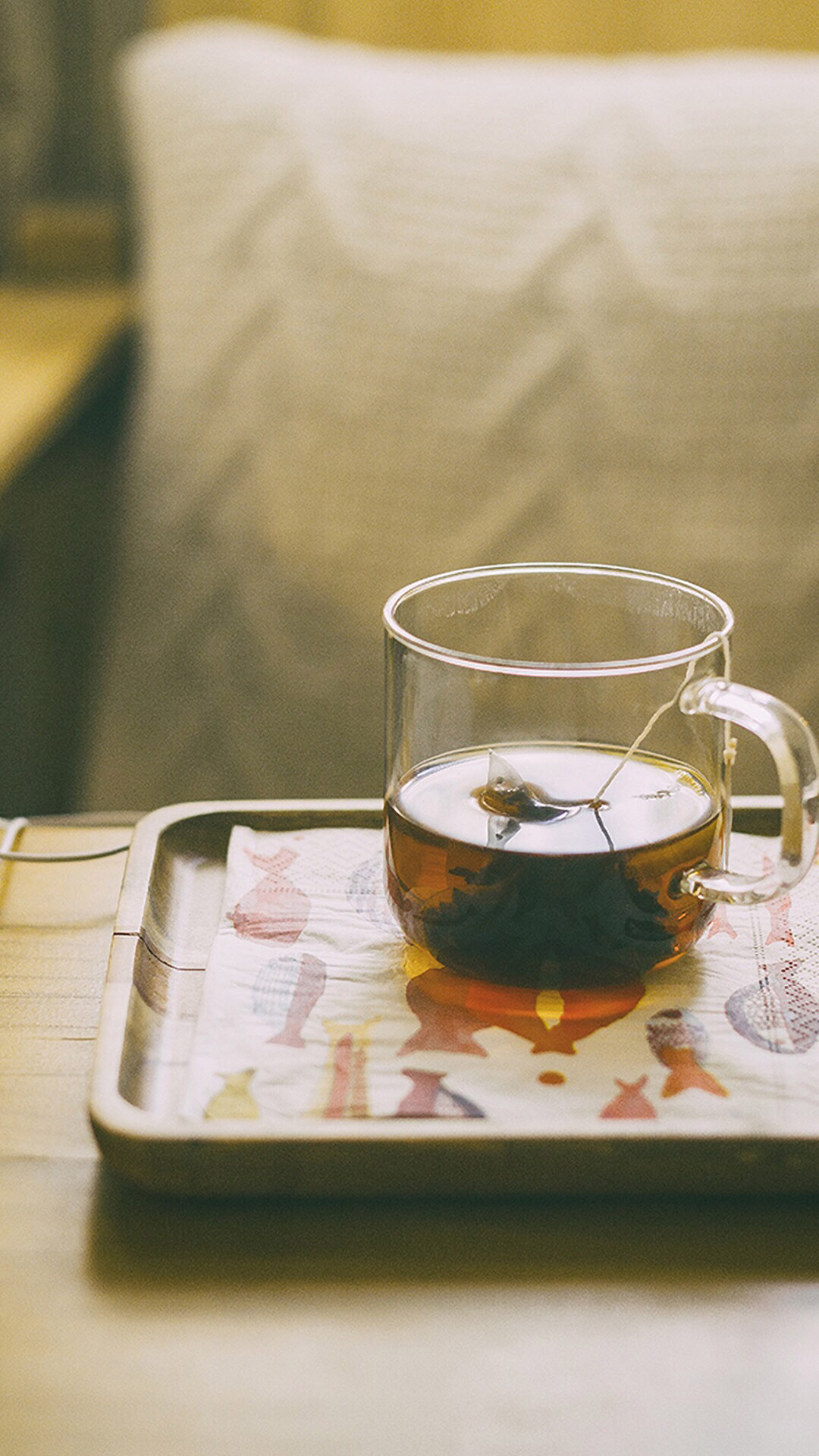 饮品 一杯清茶 静物特写 苹果手机高清壁纸 1080x1920