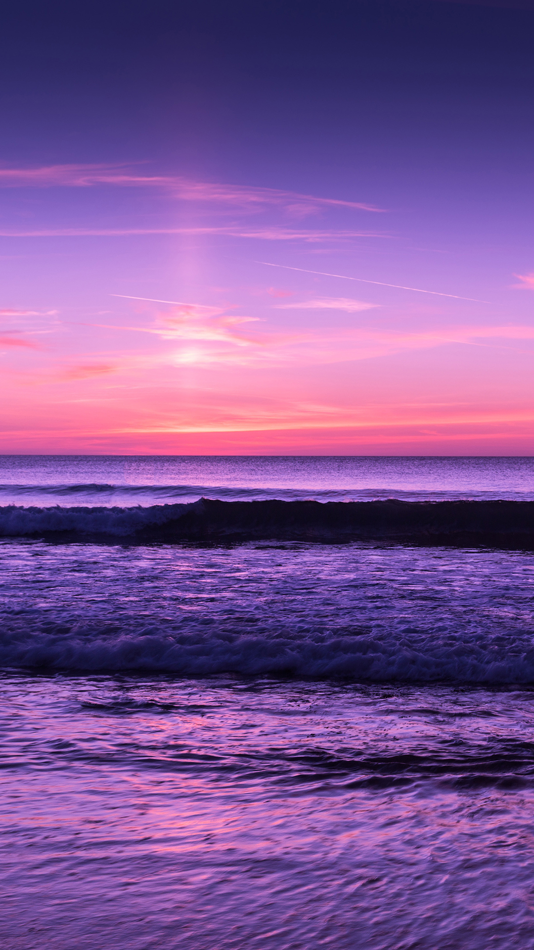 海で紫の夕焼け-ベスト風景のHD壁紙プレビュー | 10wallpaper.com