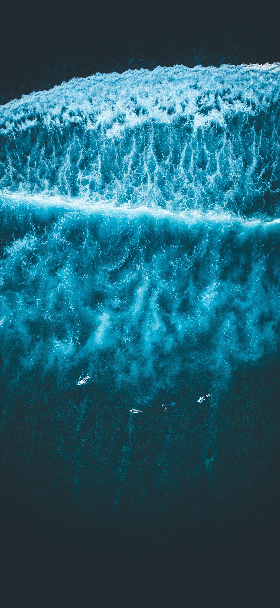 海浪 蓝色 大海 海岸 苹果手机高清壁纸 1125x2436