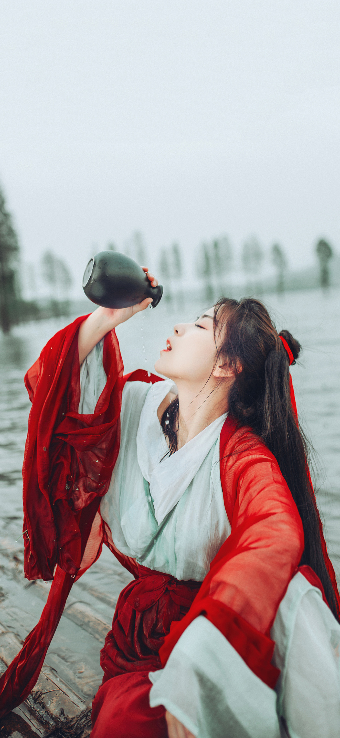 古风写真 没人 饮酒 苹果手机高清壁纸 1125x2436_爱思助手