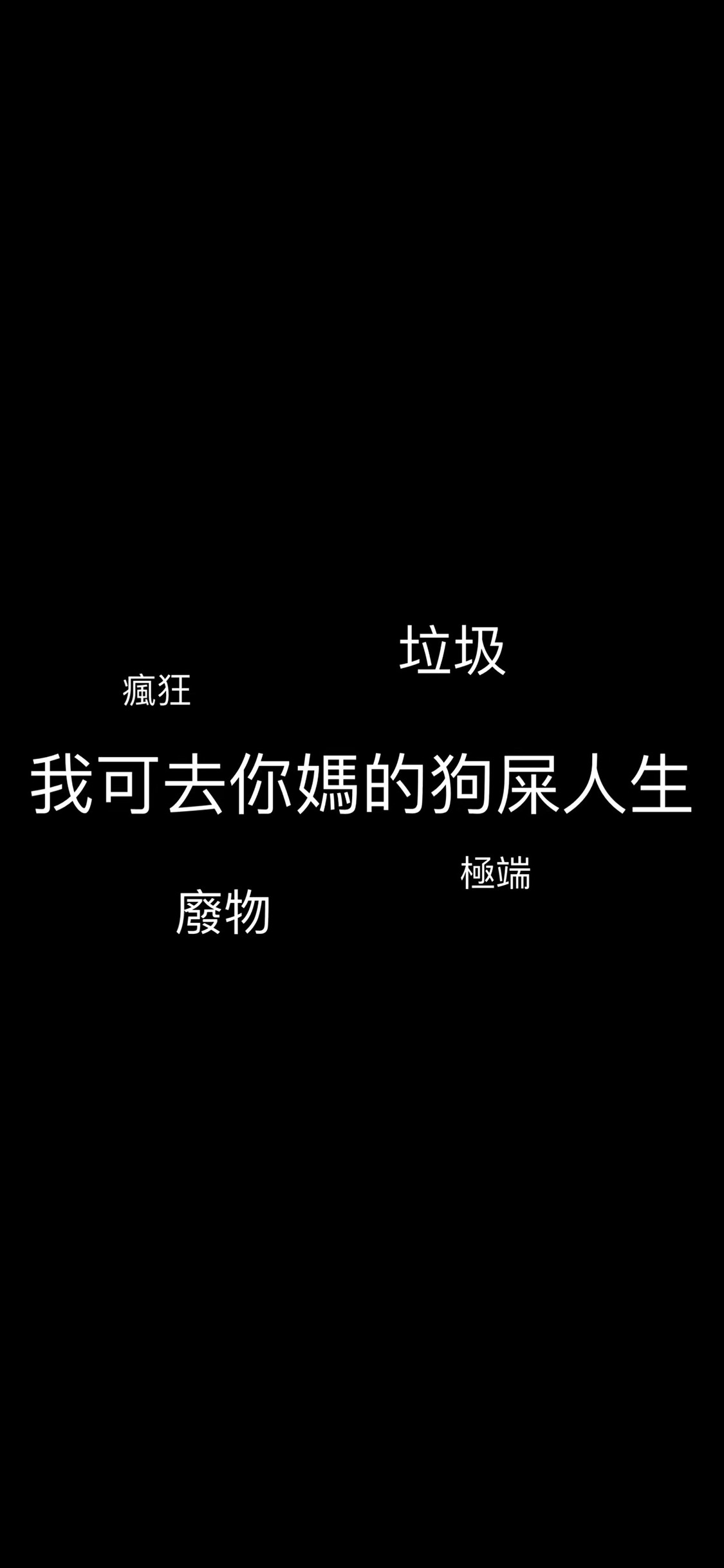 我可去你妈的狗屎人生 垃圾 废物 苹果手机高清壁纸 x