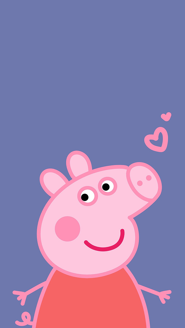 小猪佩奇 爱心 卡通 动画 可爱 苹果手机高清壁