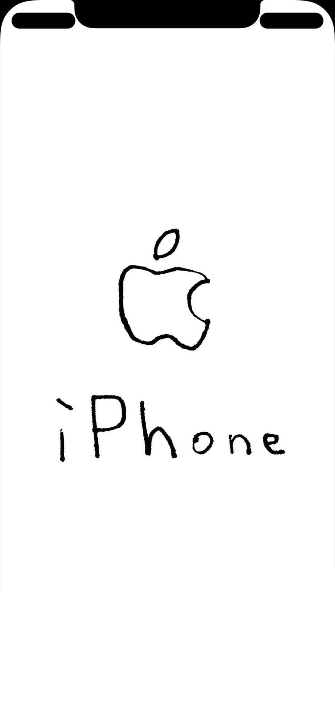 苹果 创意 iphone x 刘海 苹果手机高清壁纸 1125x
