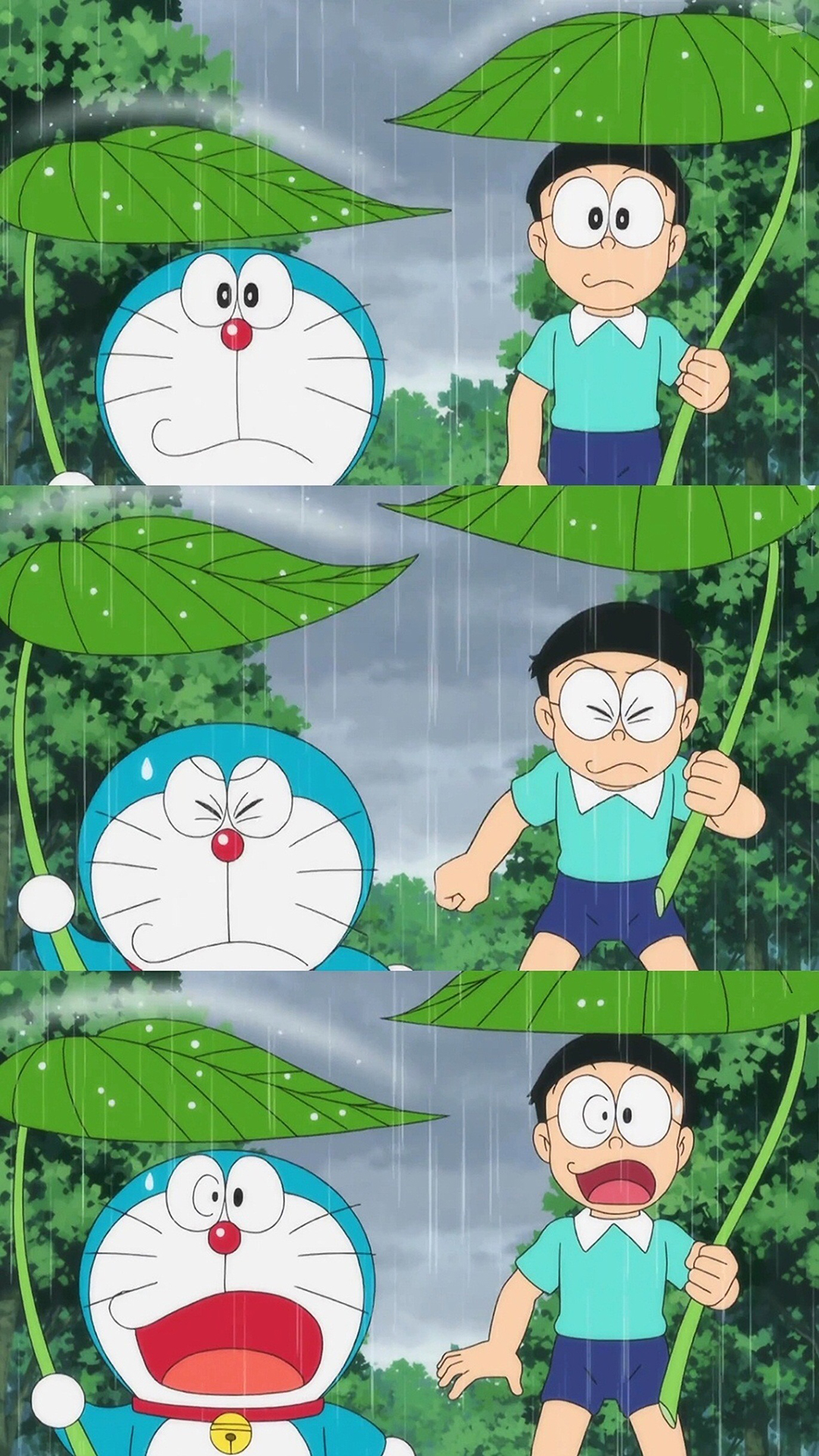 哆啦a梦 动画片 漫画 大雄 叮当猫 雨水 苹果手机高清
