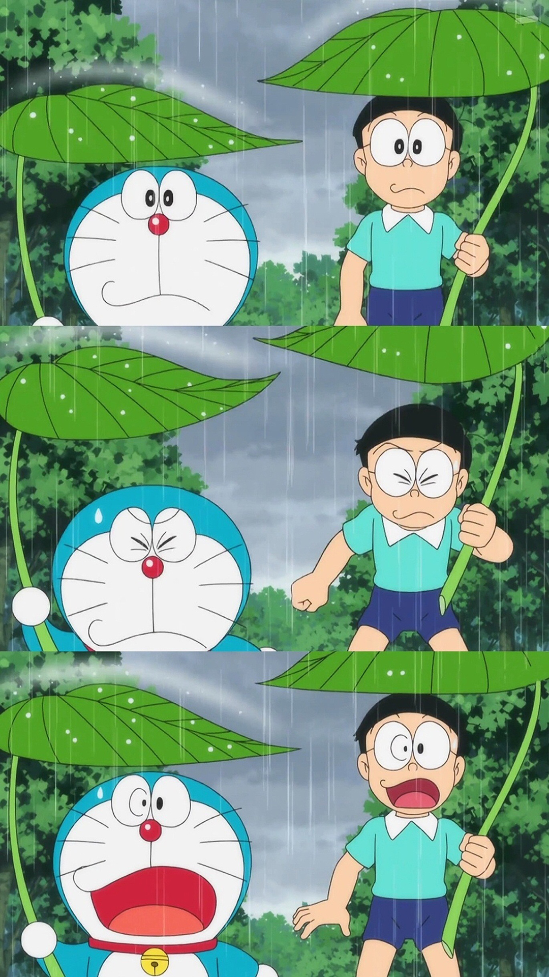 哆啦a梦 动画片 漫画 大雄 叮当猫 雨水 苹果手机高清