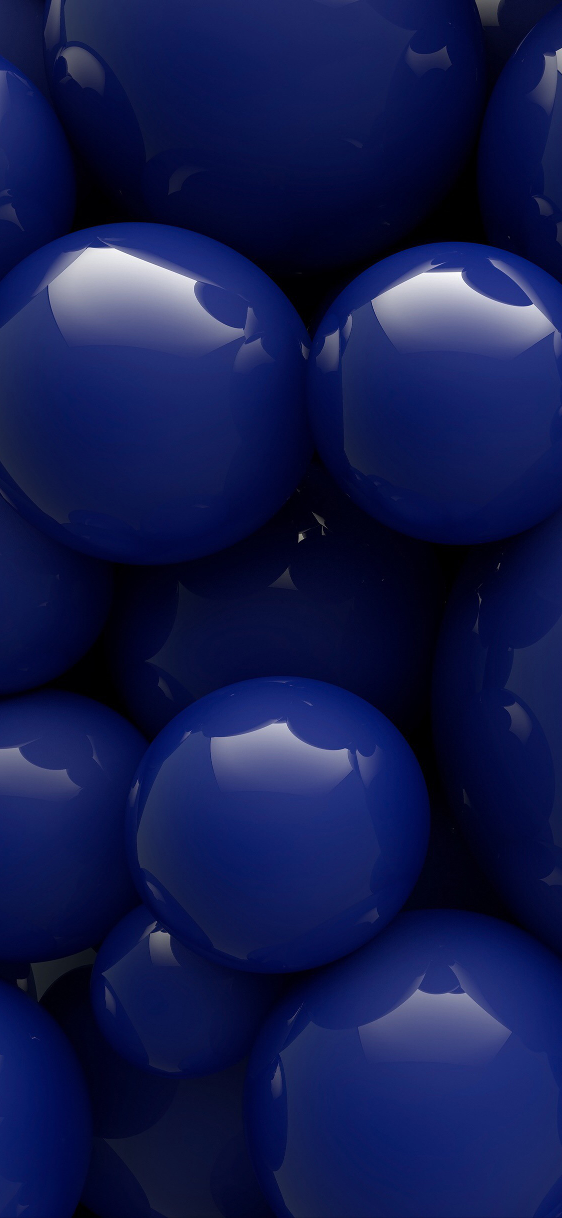 球 蓝色 立体 密集 苹果手机高清壁纸 1125x2436_爱思