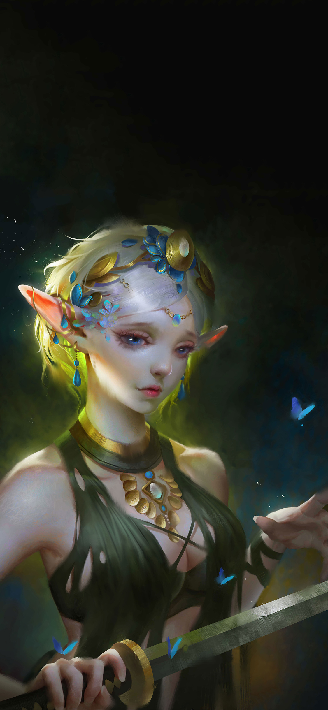 游戏 插画 cg原画 精灵 苹果手机高清壁纸 1125x2436