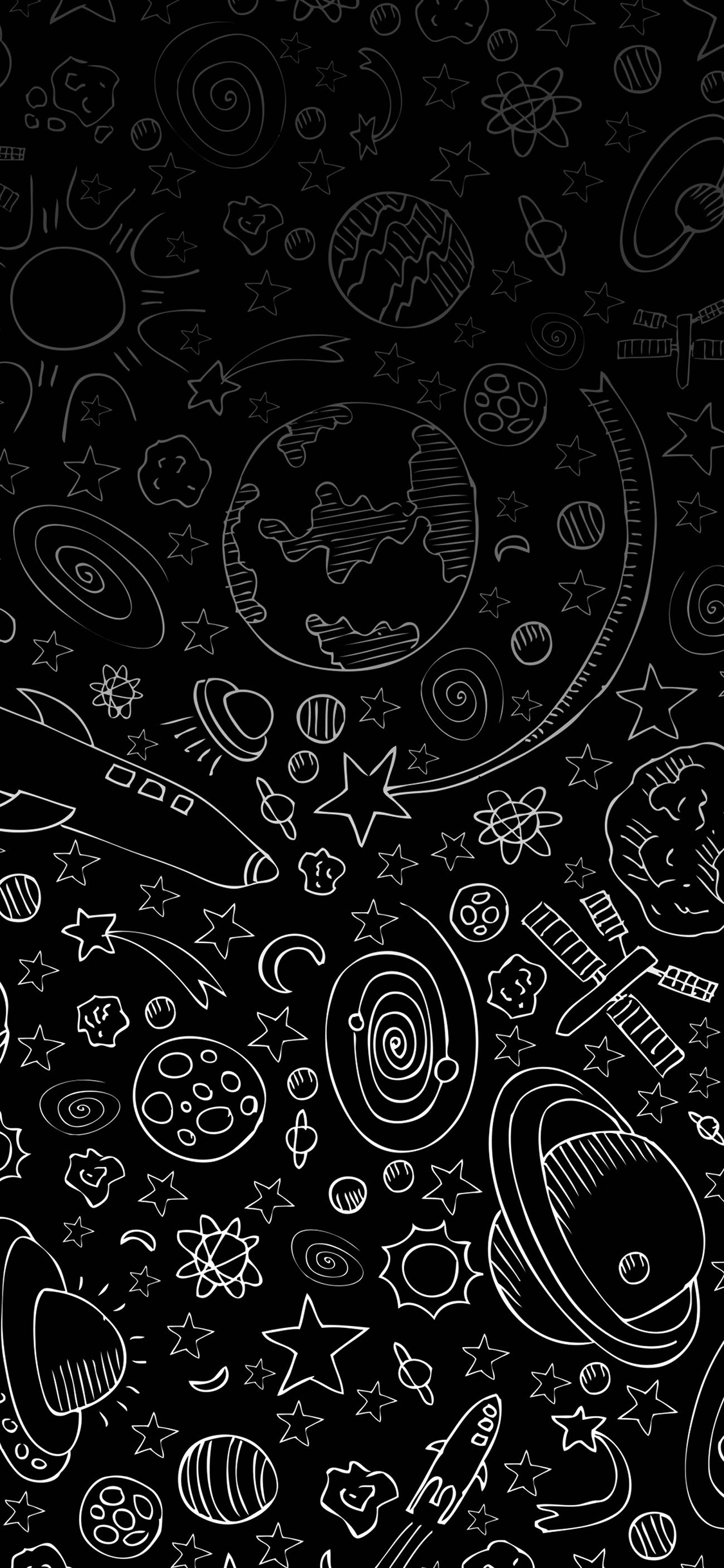 宇宙 涂鸦 太空 地球 飞机 黑色