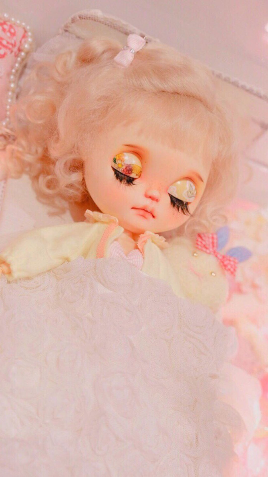 玩偶 娃娃 粉色 少女 苹果手机高清壁纸 1080x1920_爱思助手