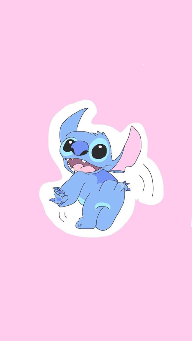 粉色 背景 史迪仔 苹果手机高清壁纸 640x1136