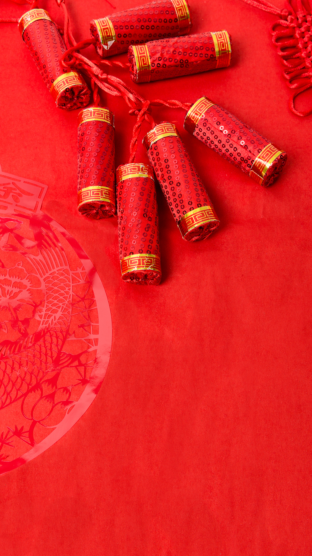 鞭炮 红色 春节 喜庆 新年 节日 苹果手机高清壁