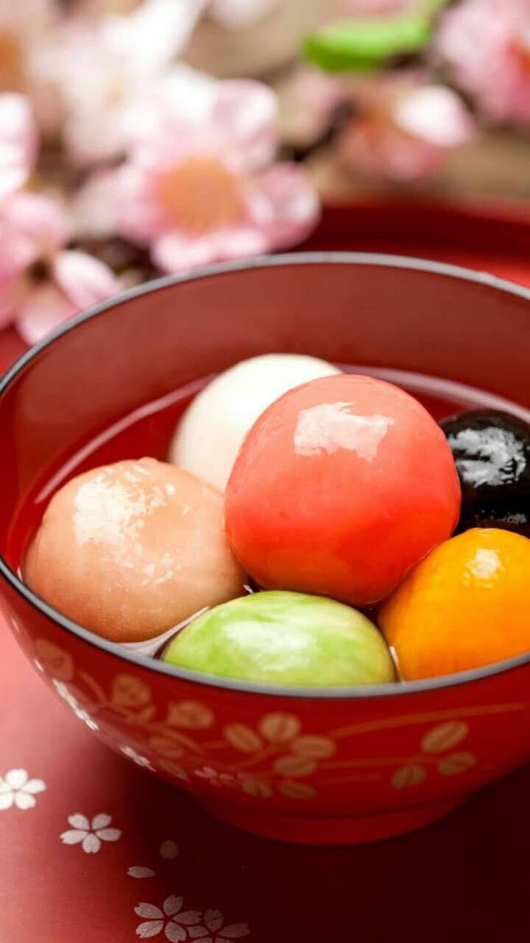 元宵节壁纸 彩色的水晶汤圆 苹果手机高清壁纸