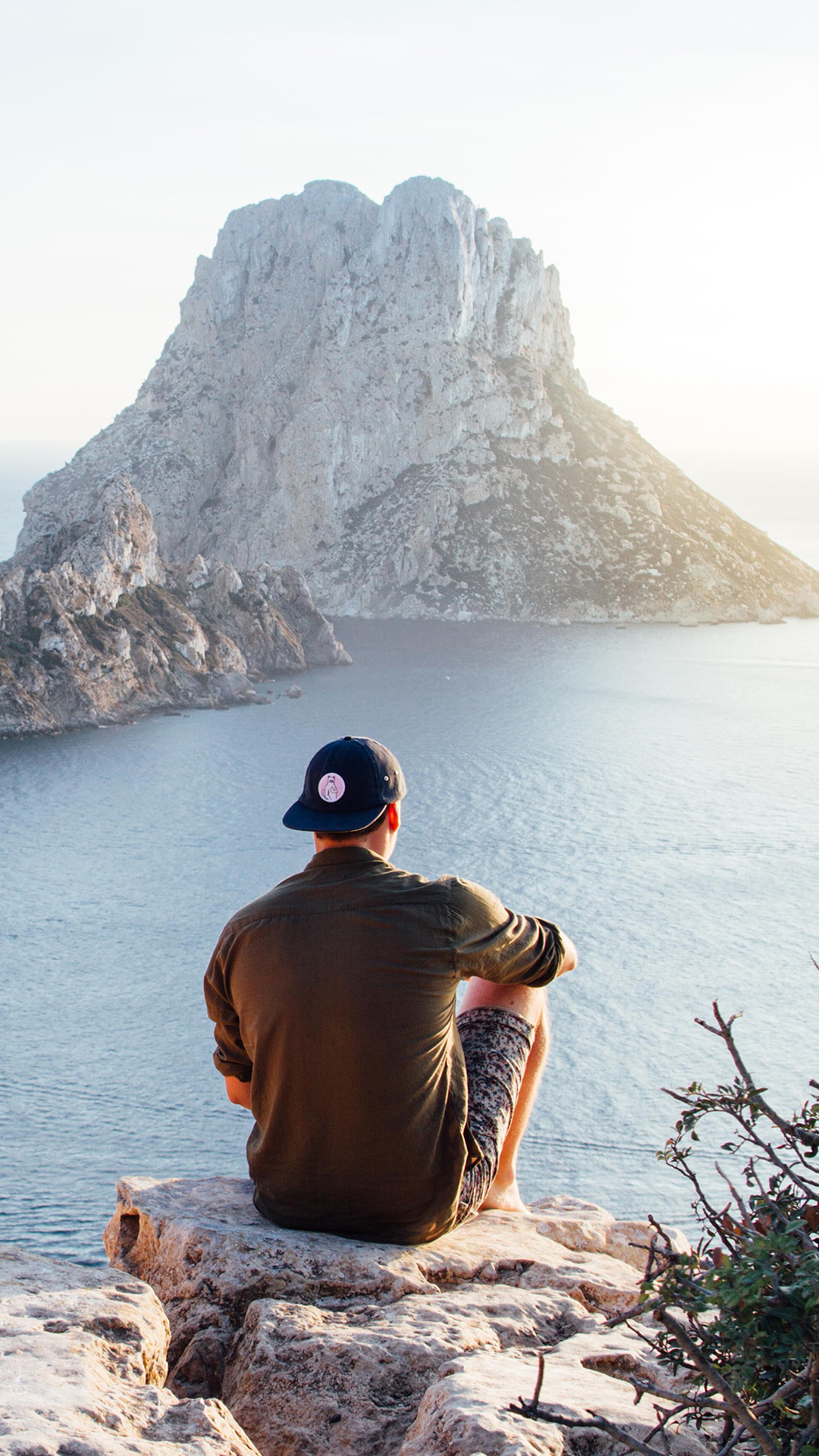 山川河流 男孩背影 阳光 苹果手机高清壁纸 10