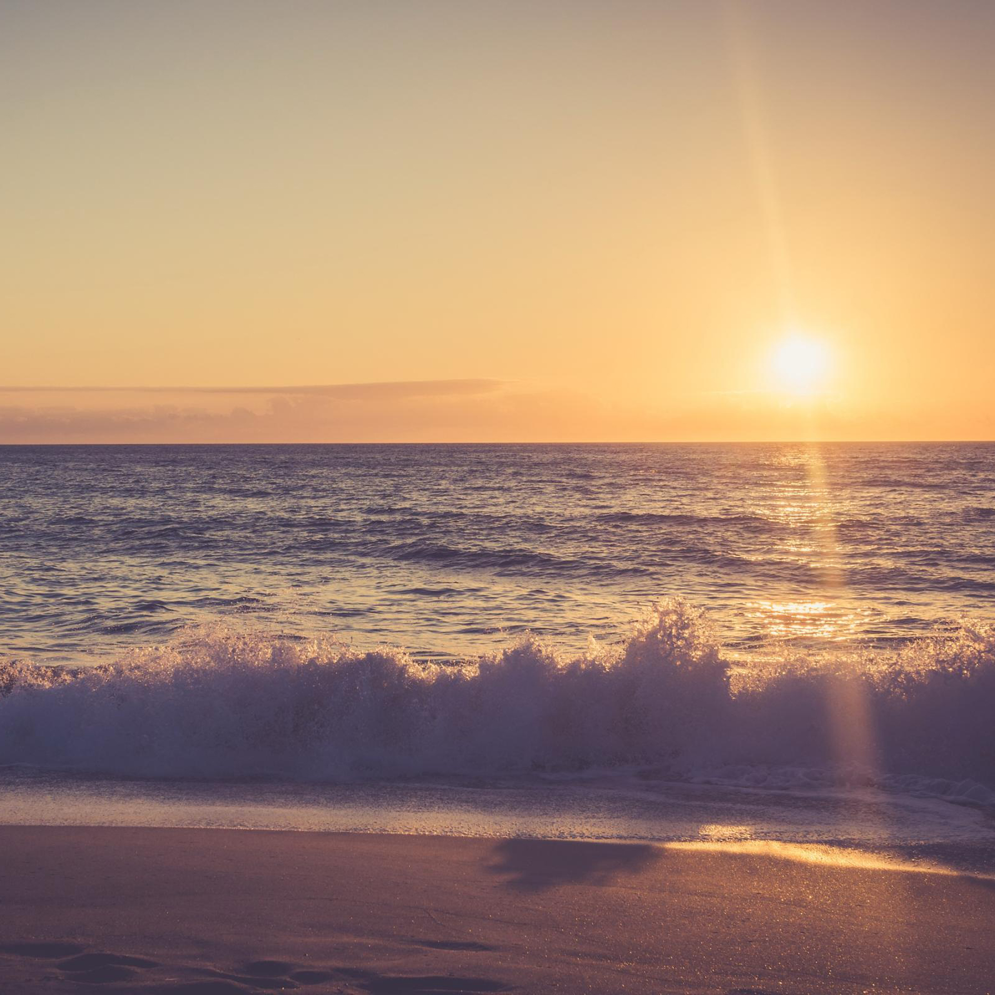 景色 大海 风景 日出 苹果手机高清壁纸 2048x2