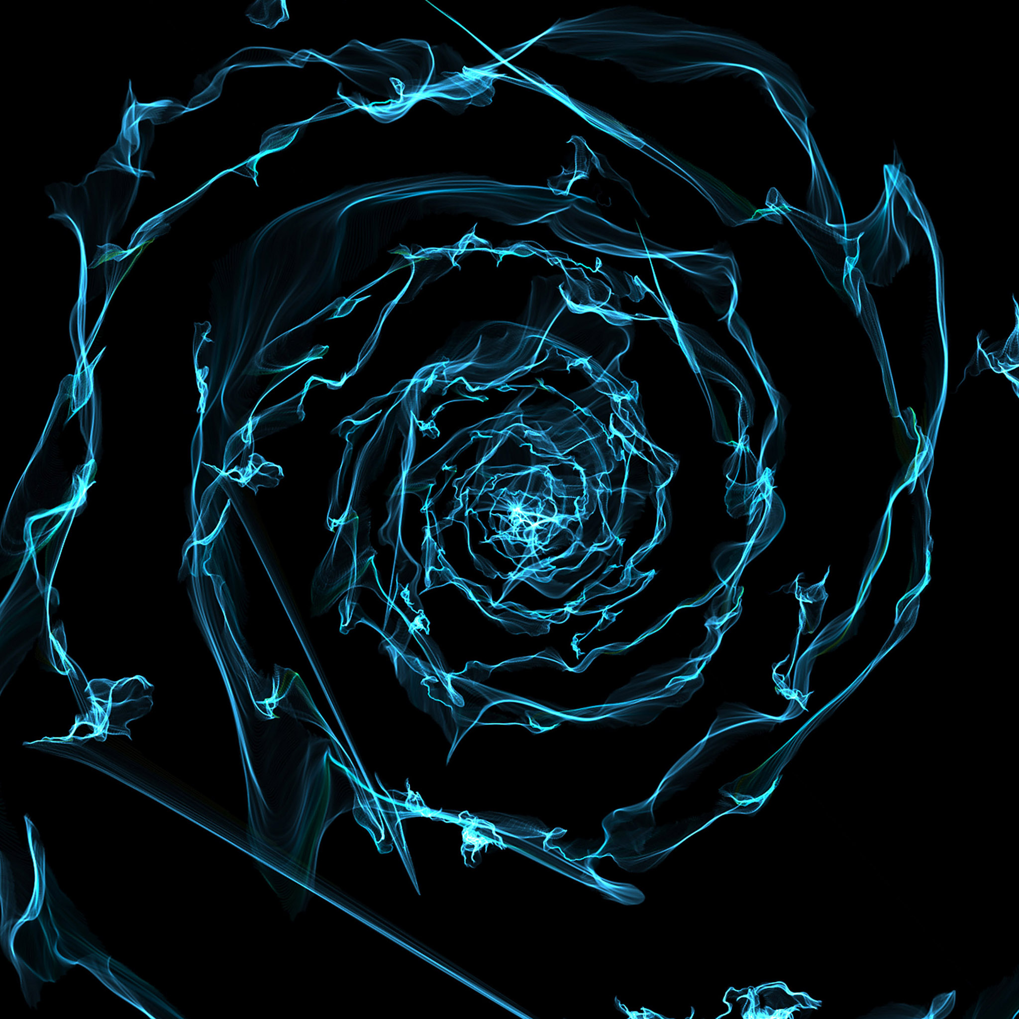 炫酷炫彩奇幻蓝苹果手机高清壁纸2048x2048_爱思助手