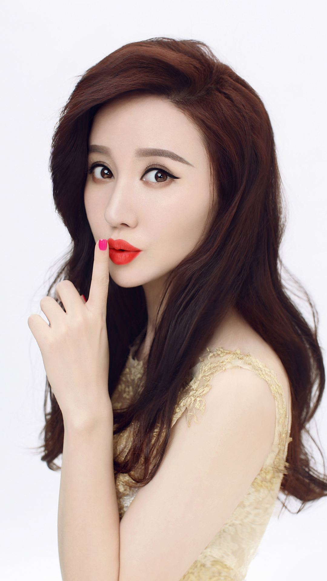 张萌演员明星艺人长发苹果手机高清壁纸1080