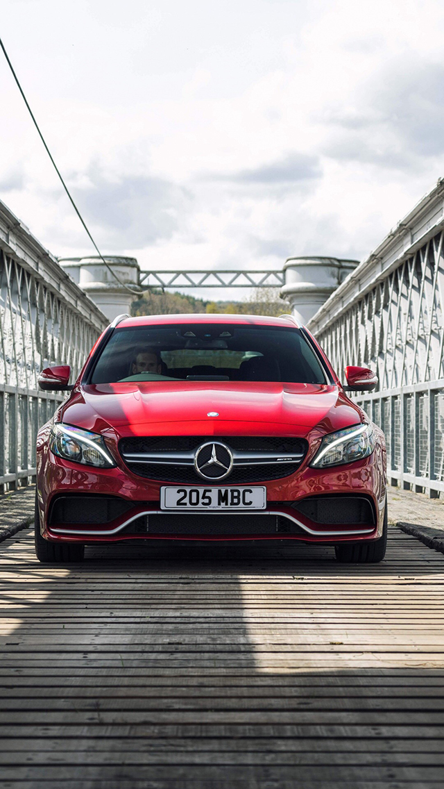 奔驰 跑车 红色 炫酷 苹果手机高清壁纸 640x1136_爱思助手