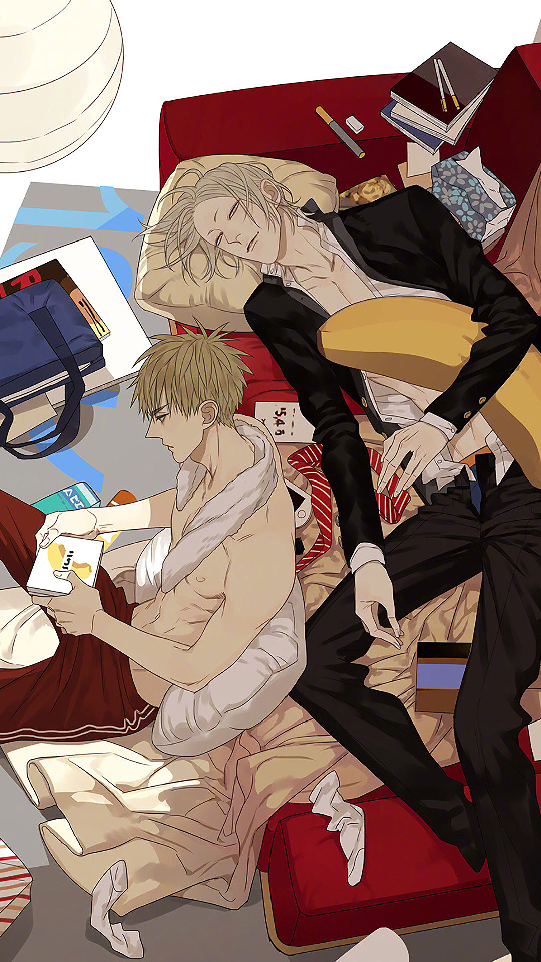 19天 漫画 old先 展正希 红毛 腐女系 苹果手机高清壁纸 1080x1920_爱思助手