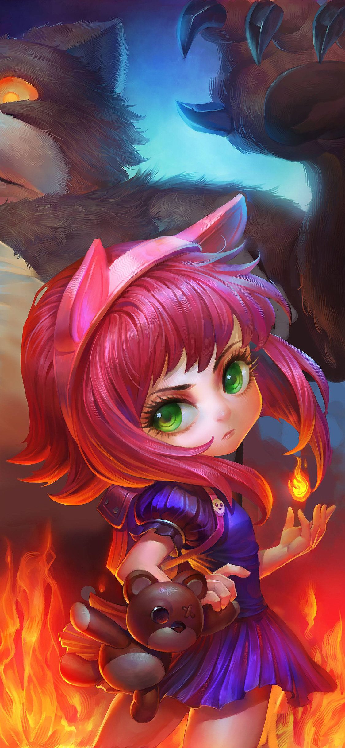 英雄联盟传安妮 原画 炫丽 火焰 手游 苹果手机