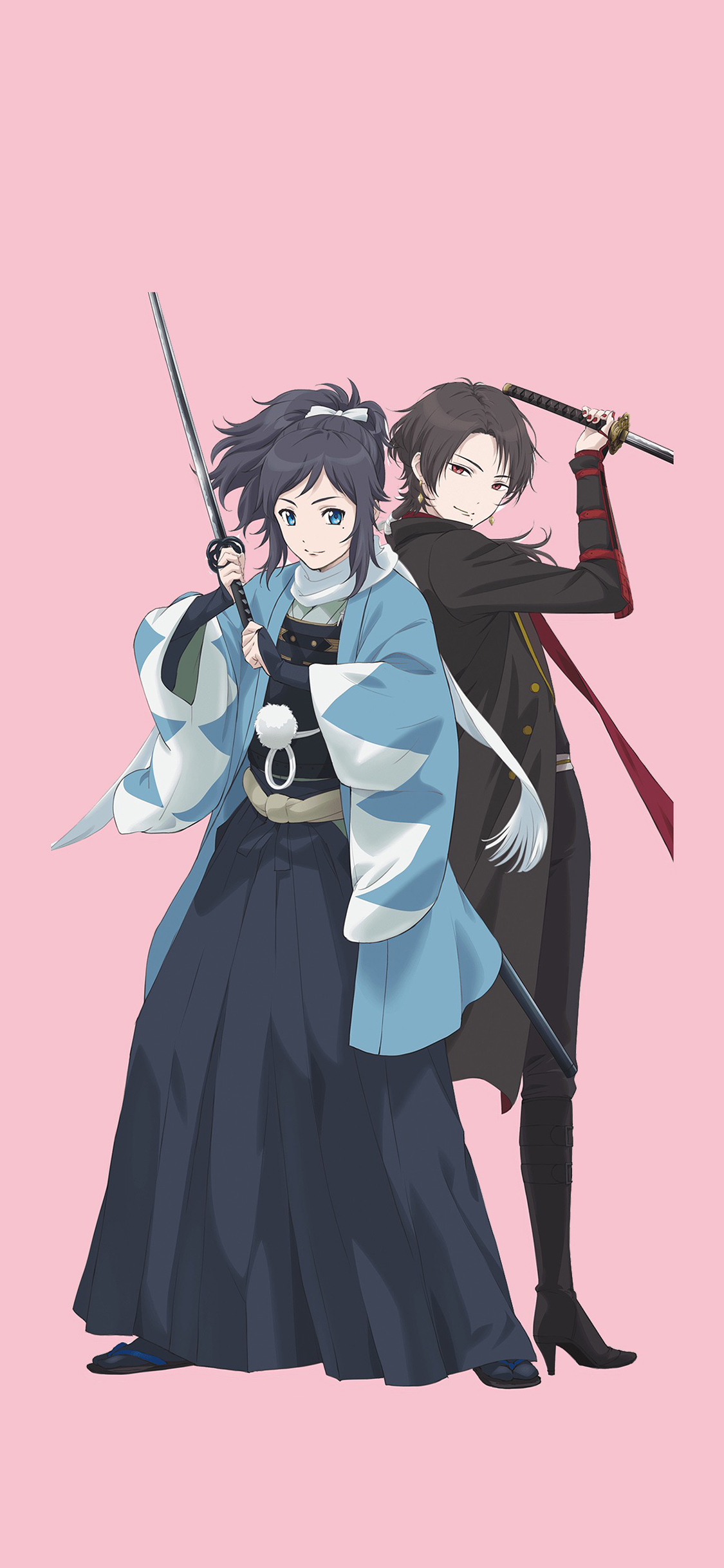 日本 漫画 剑 少年 少女 二次元 苹果手机高清壁纸 1125x2436_爱思