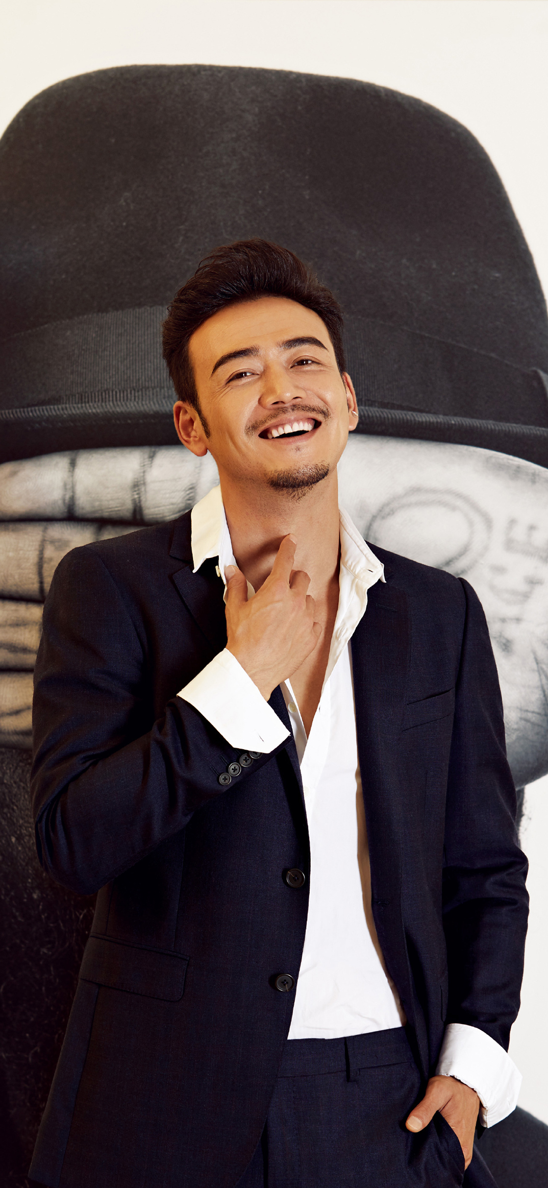 杨烁 演员 魅力 明星 胡须 苹果手机高清壁纸 1