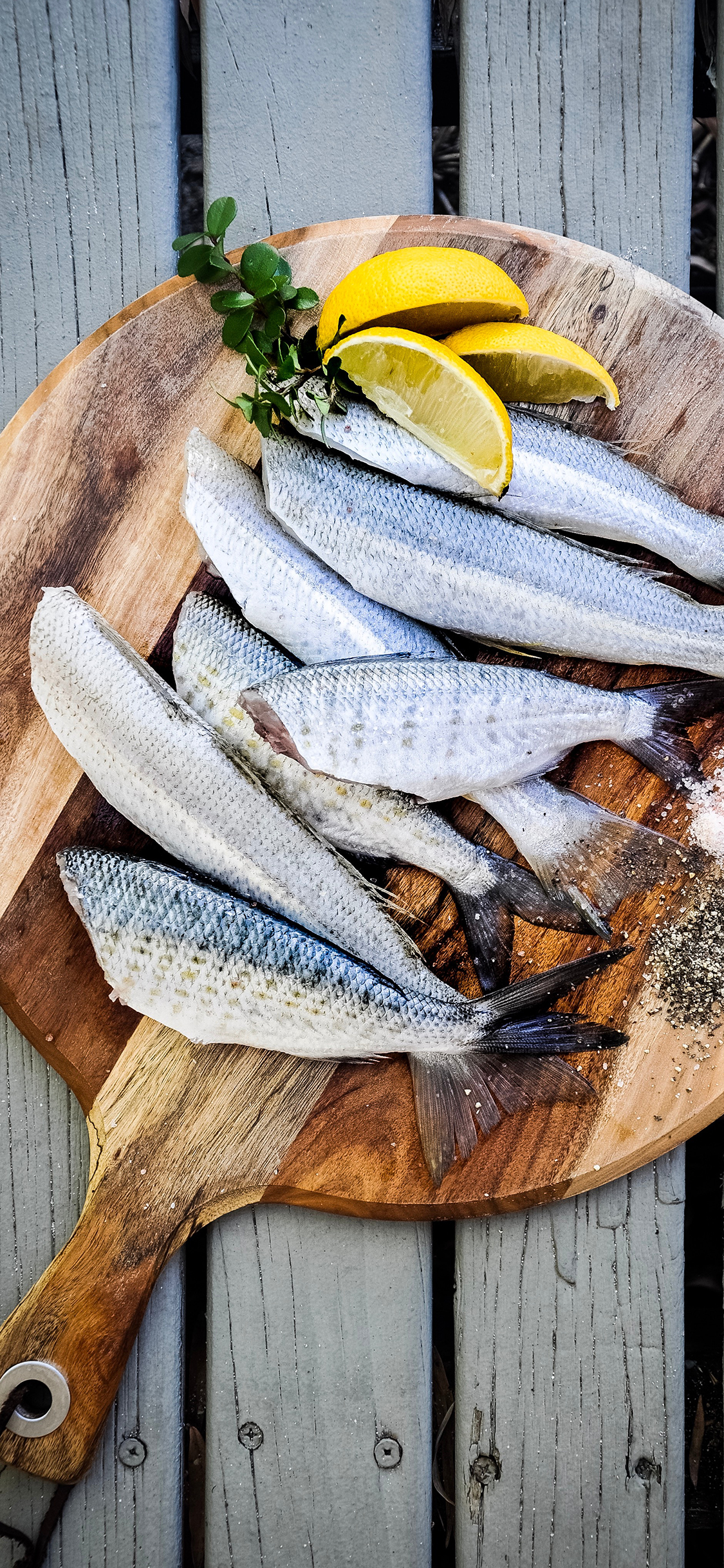 海鱼 食材 柠檬 苹果手机高清壁纸 1125x2436_爱思助手