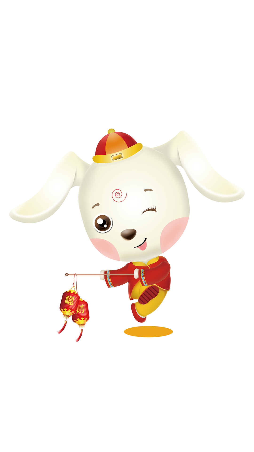狗年 灯笼 卡通 新年 春节 苹果手机高清壁纸 1