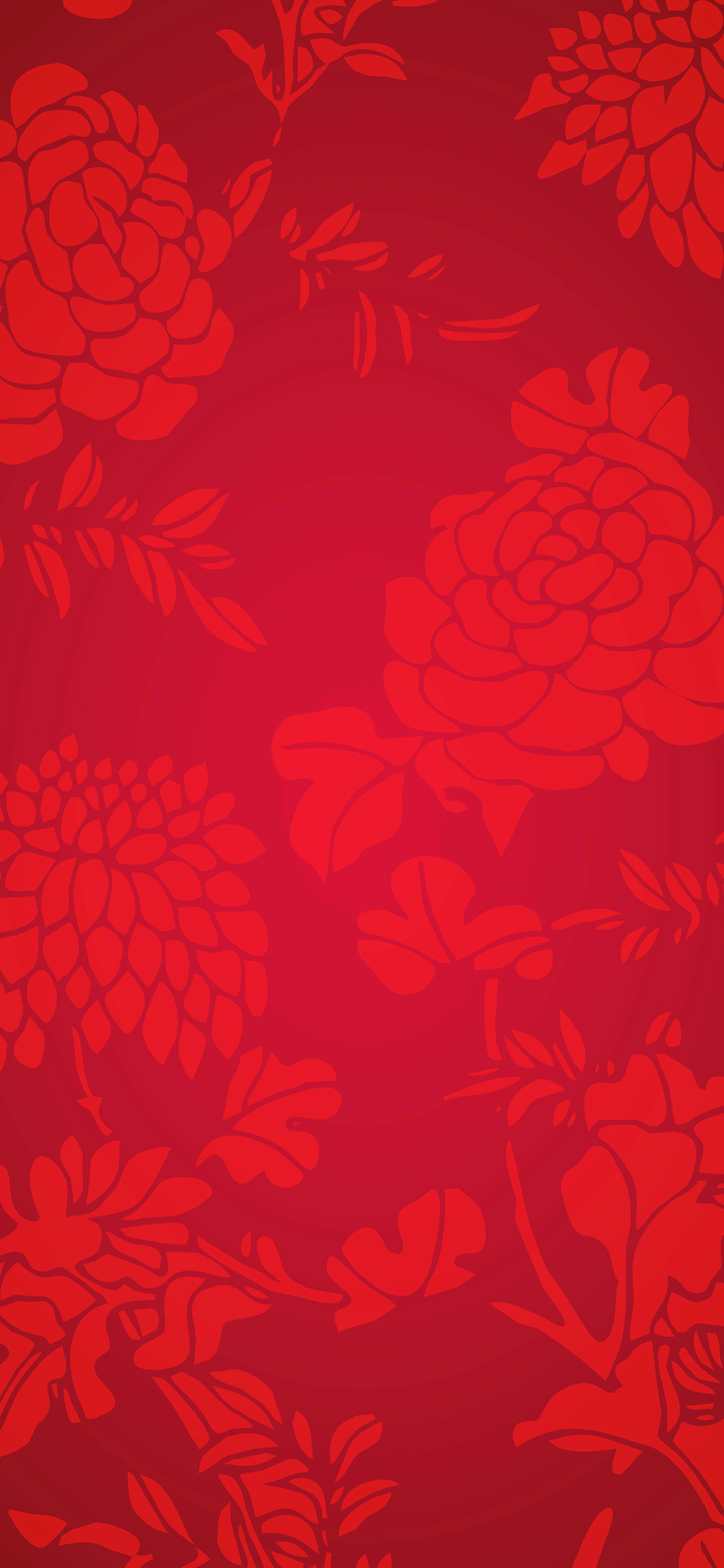 花 红色 喜庆 春节 牡丹 苹果手机高清壁纸 112
