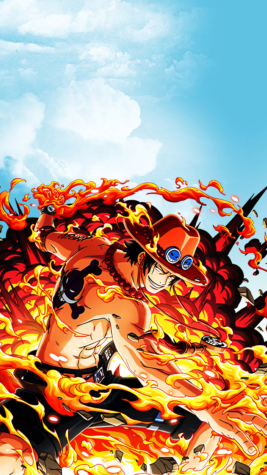 艾斯海贼王动画漫画火焰日本苹果手机高清壁纸