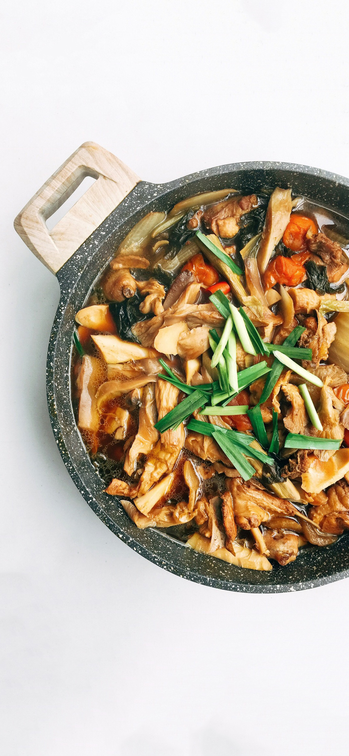 餐点 砂锅焖鸡 蒜 美味 苹果手机高清壁纸 1125x2436_爱思助手