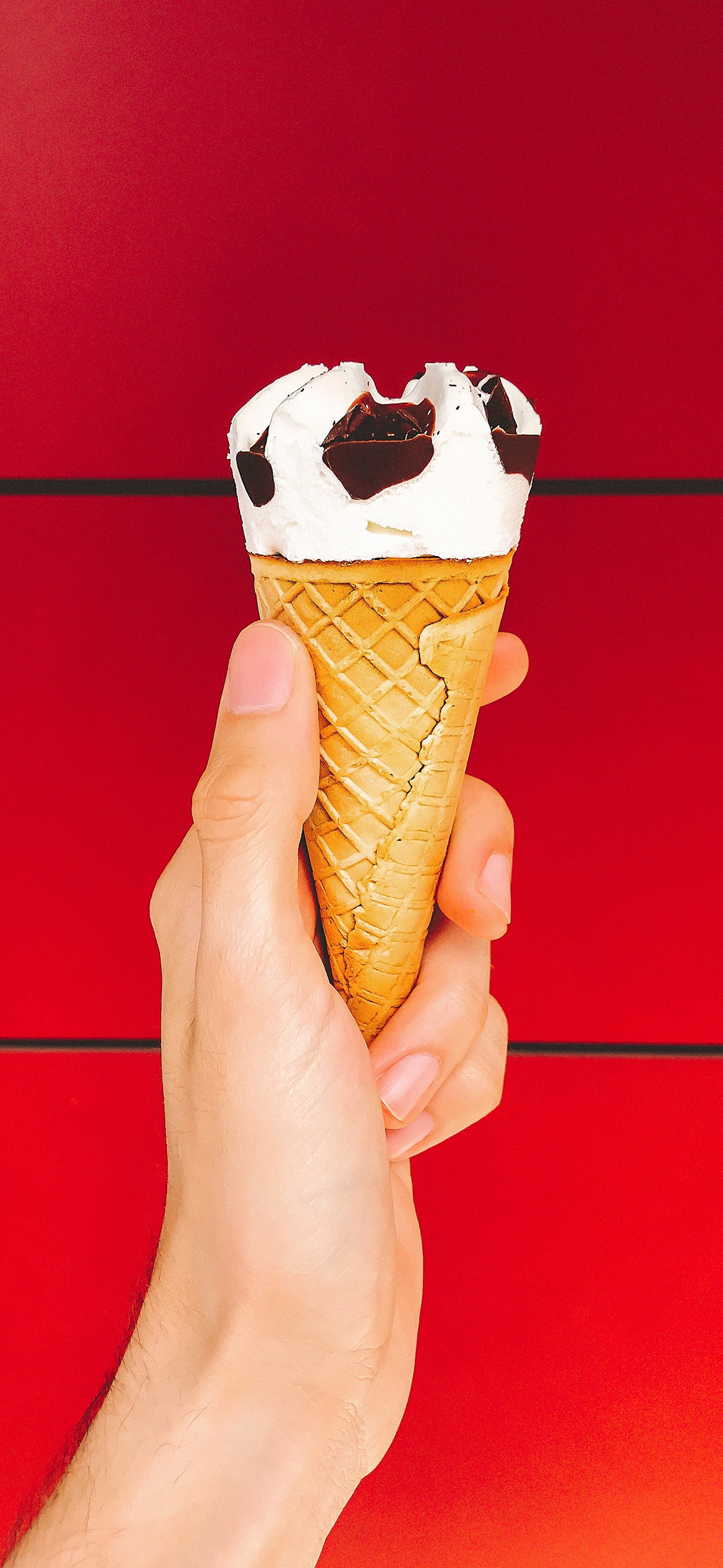 冰淇淋 甜品 夏日 红色 雪糕 苹果手机高清壁纸 1125x2436_爱思助手