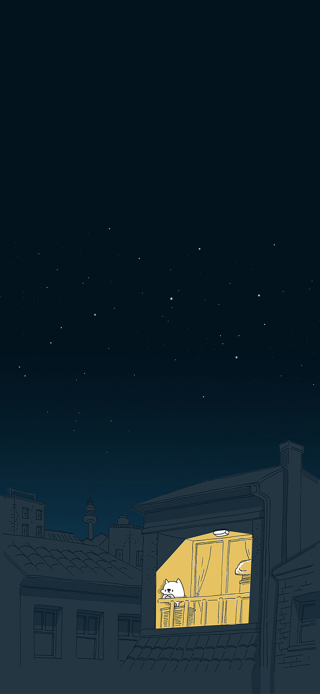 深夜阳台灯光星空小狗苹果手机高清壁纸1125x2436 足球分析 首页