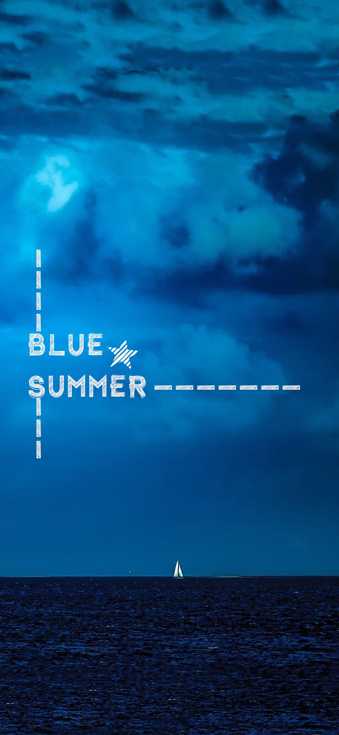 天空 大海 blue summer 苹果手机高清壁纸 1125x2436_爱思助手