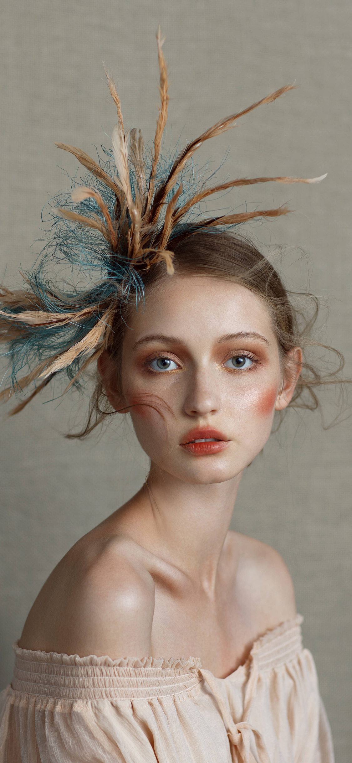 欧美 模特 妆容 创意 苹果手机高清壁纸 1125x2436_爱思助手