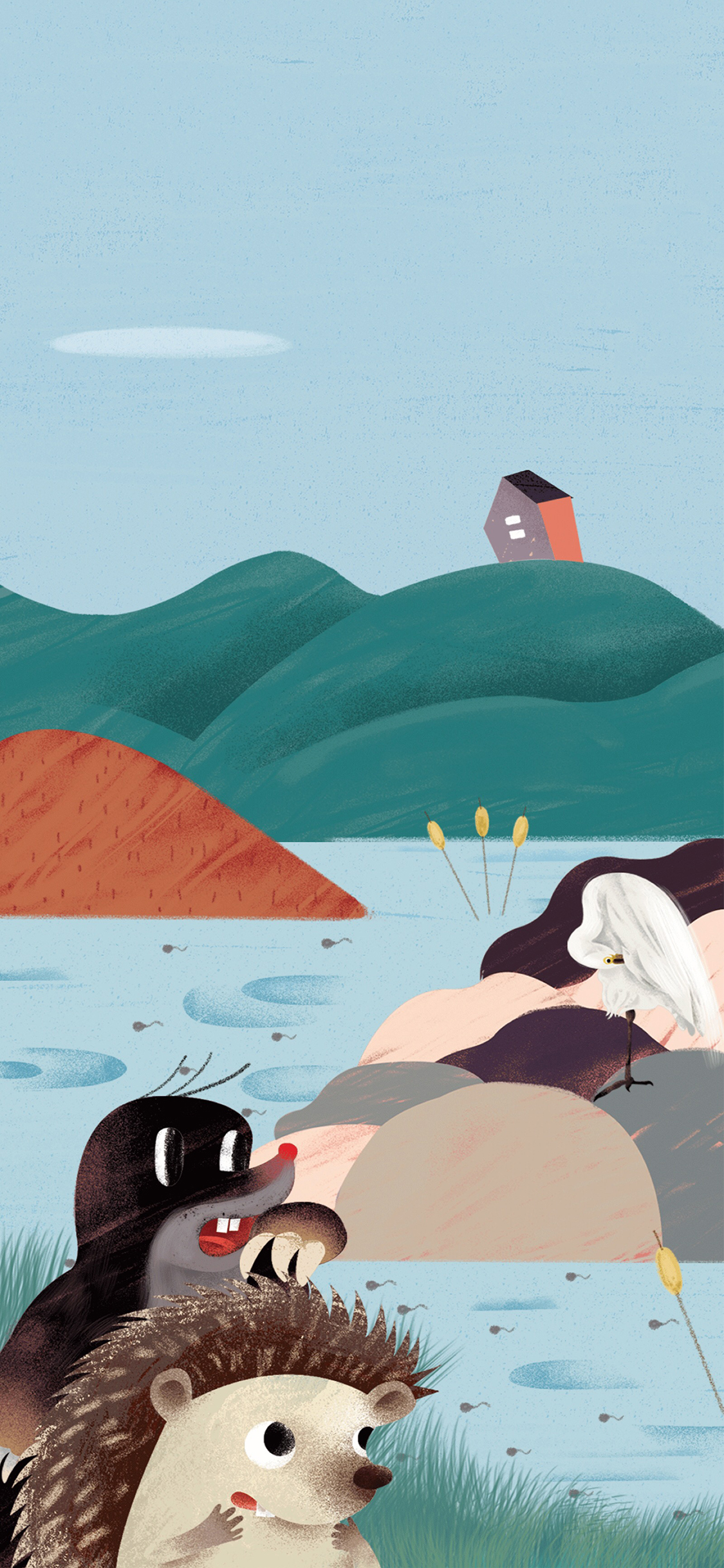 动画片鼹鼠的故事刺猬苹果手机高清壁纸1125