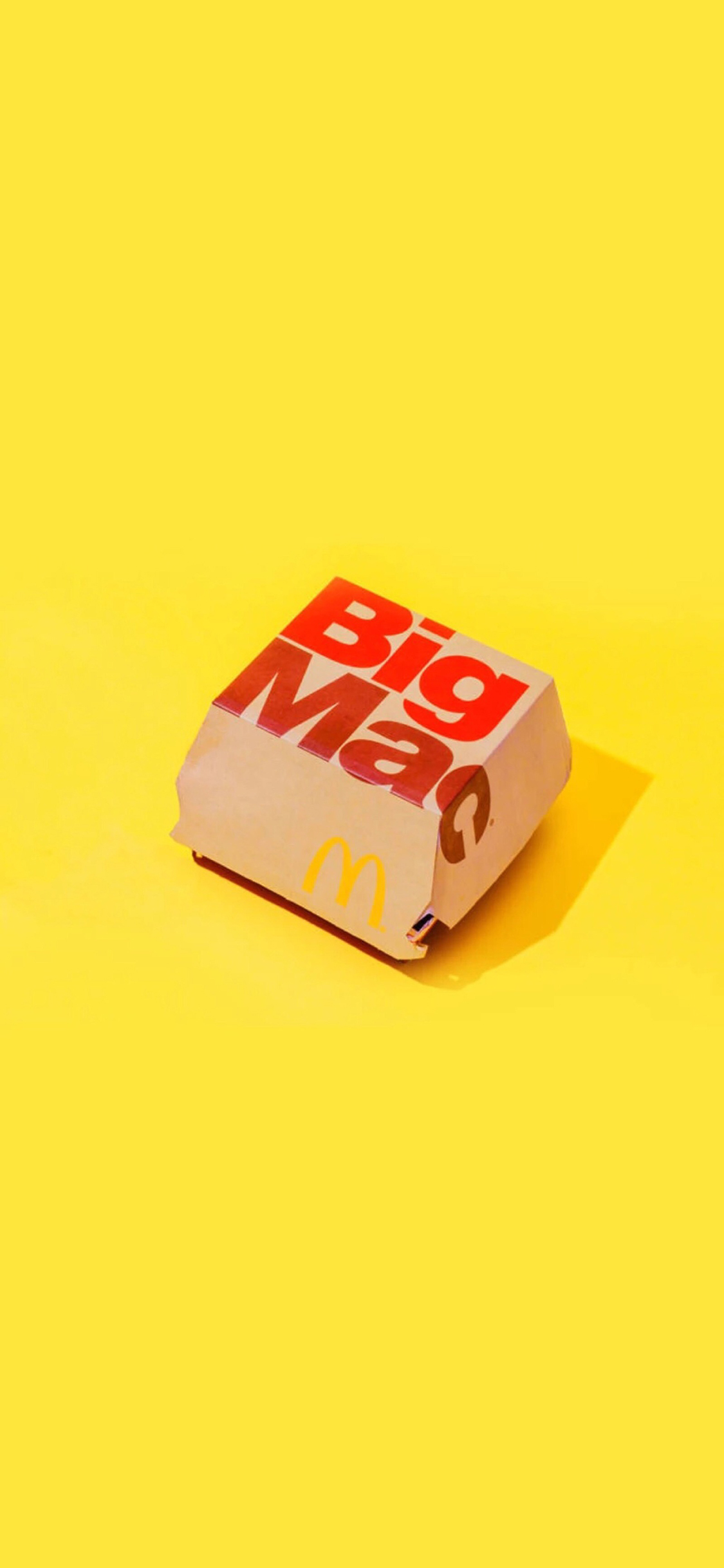 麦当劳 汉堡 包装 big mac 苹果手机高清壁纸 1125x2436_爱思助手