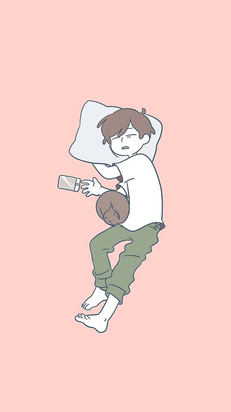 mogiroba插图 男孩 睡觉 苹果手机高清壁纸 75
