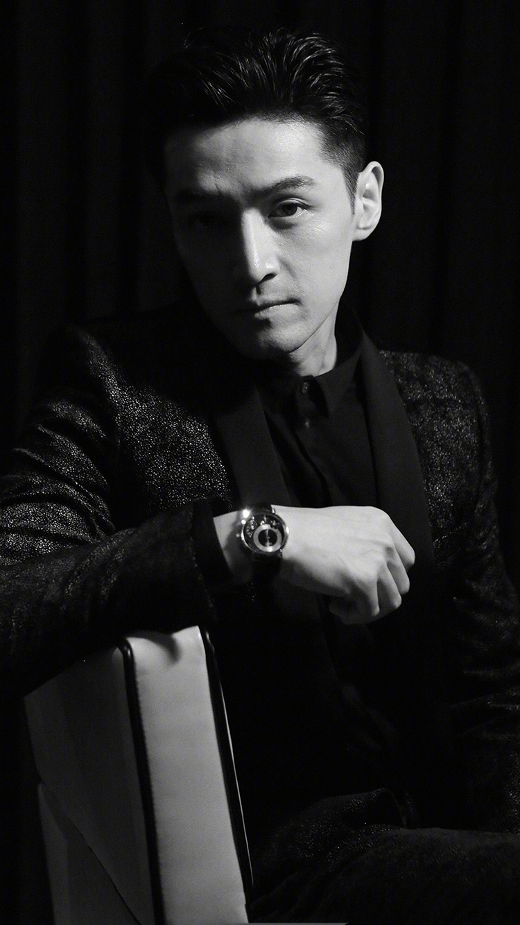 胡歌 演员 明星 艺人 黑白 苹果手机高清壁纸 7