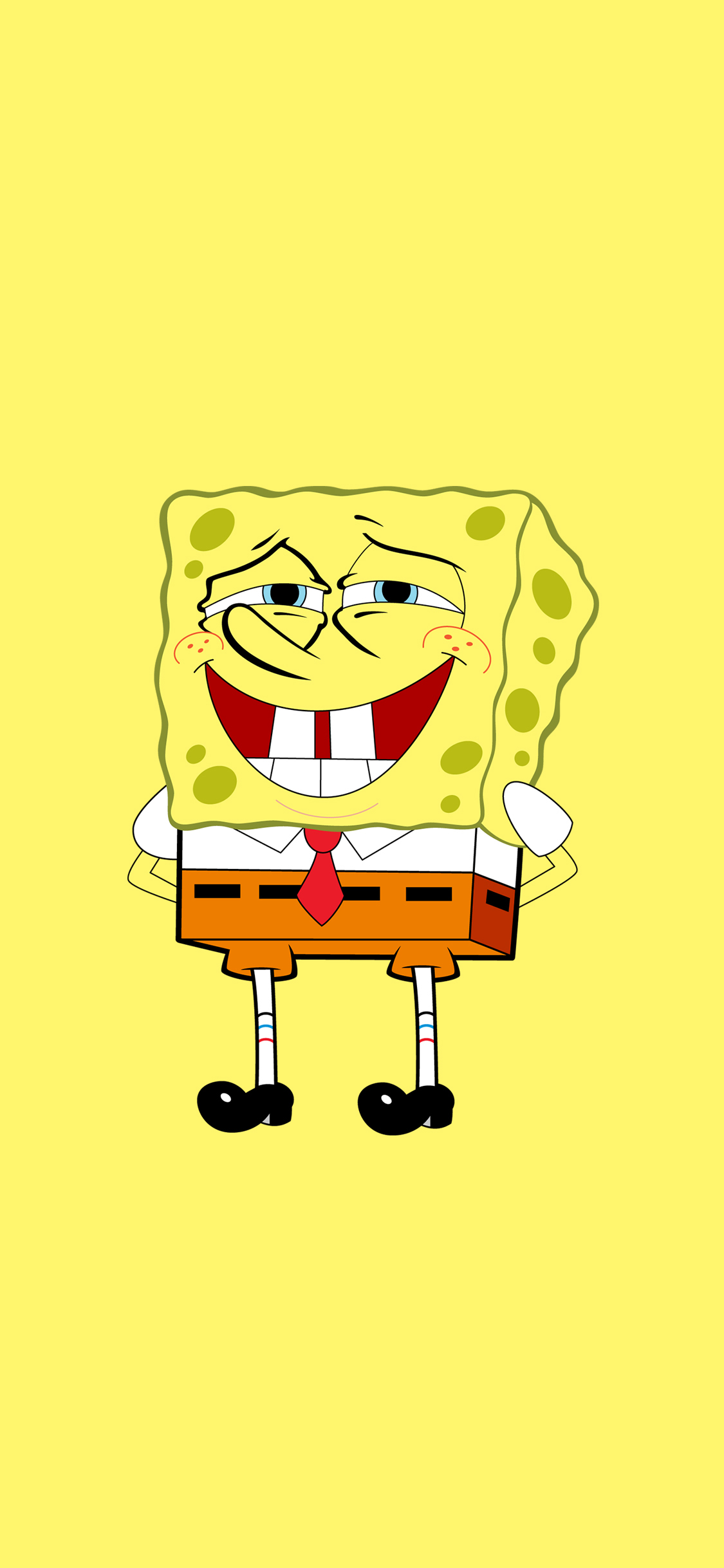 海绵宝宝 欧美 动画 黄色 苹果手机高清壁纸 1125x2436_爱思助手