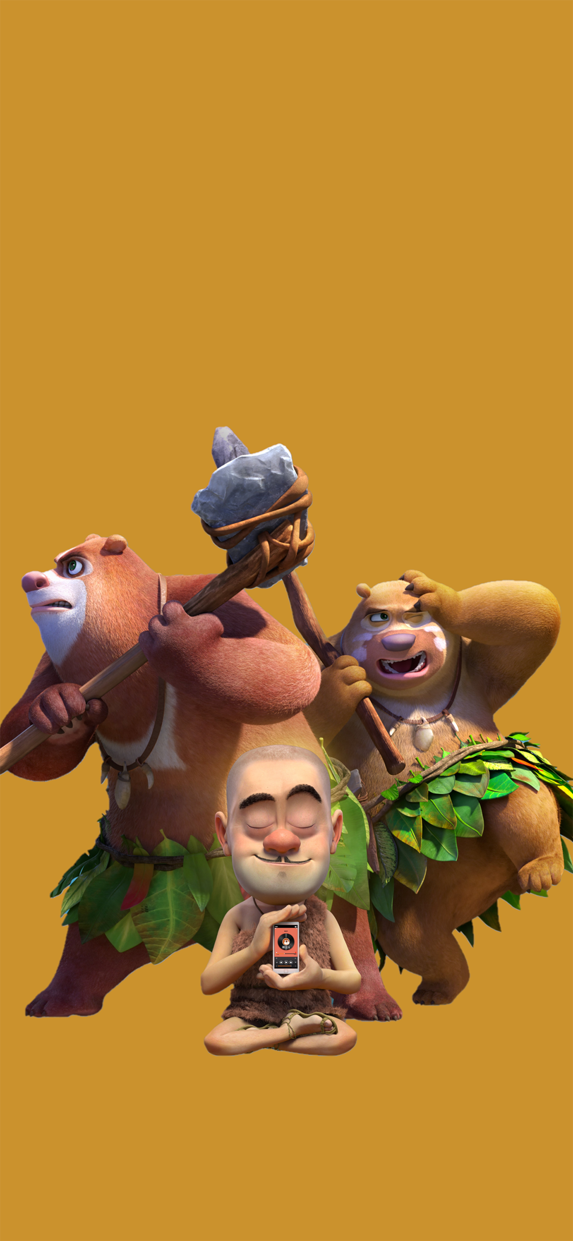 熊出没原始时代动画熊大熊二光头强苹果手机高