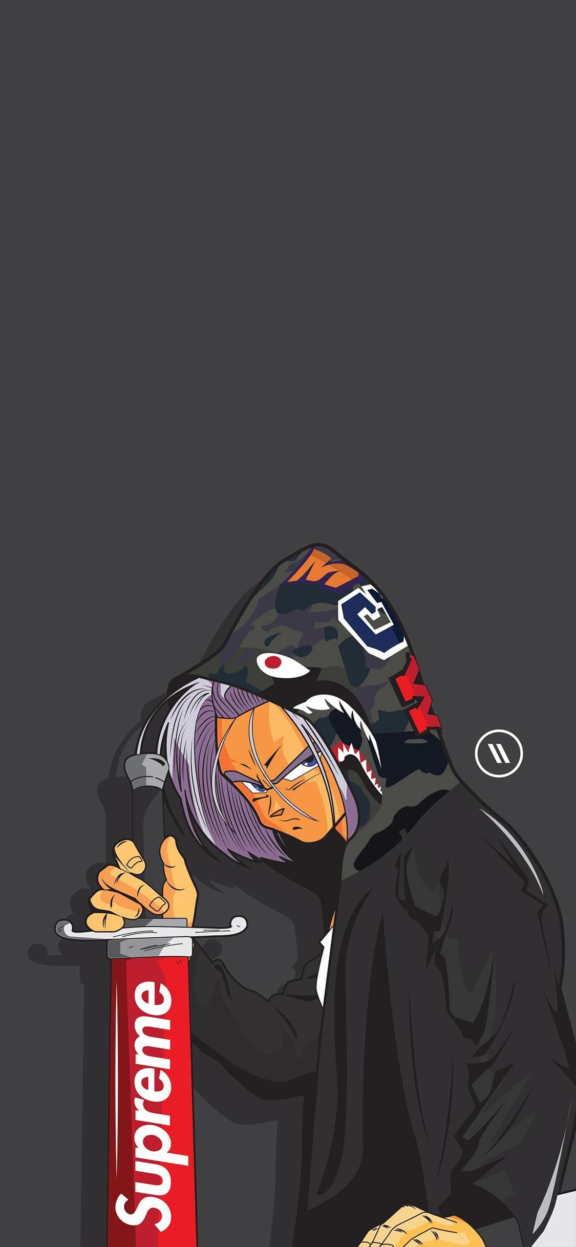 特兰克斯龙珠supreme 潮牌苹果手机高清壁纸