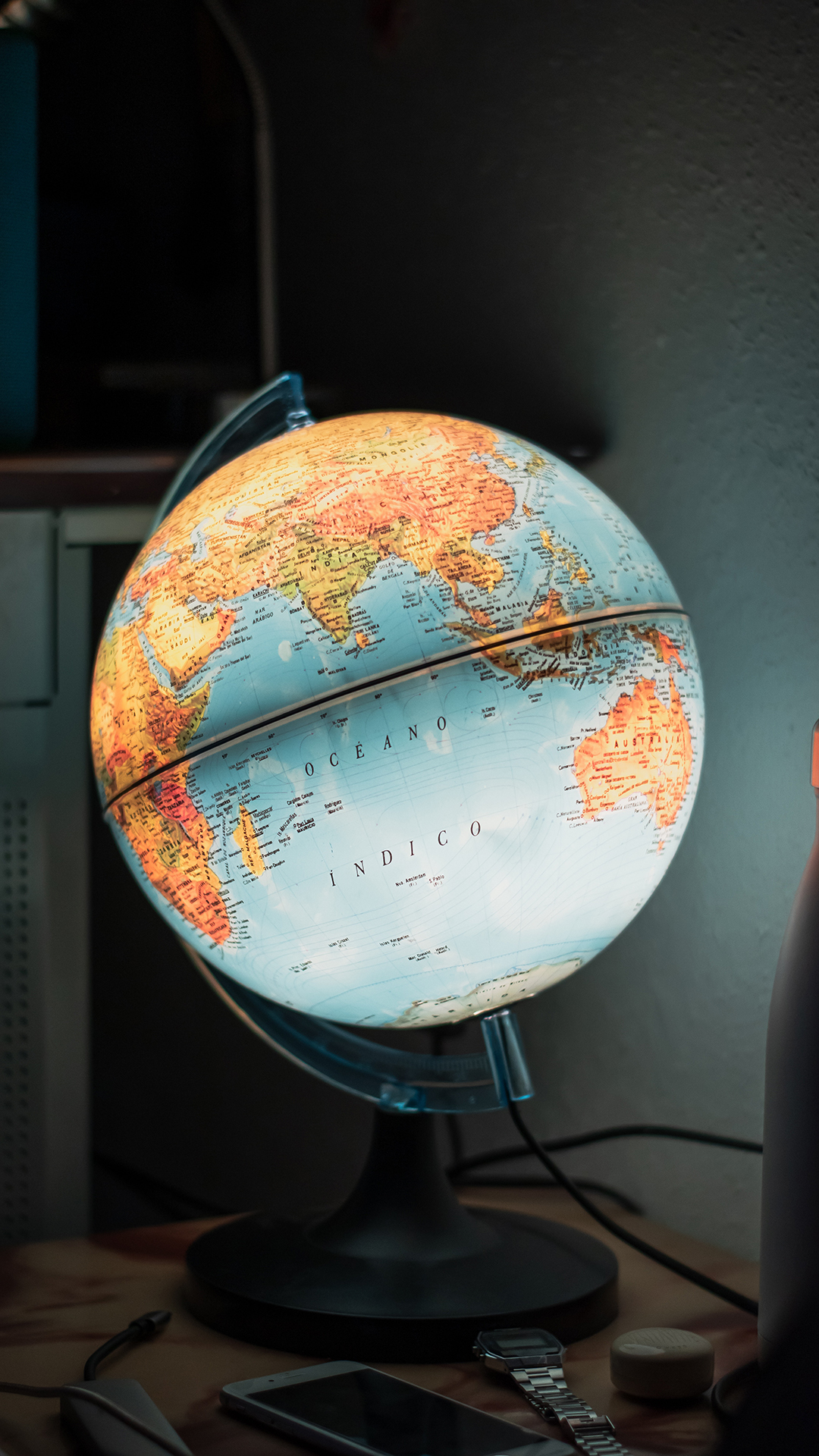 地球仪 模型 地理 地球 苹果手机高清壁纸 1080