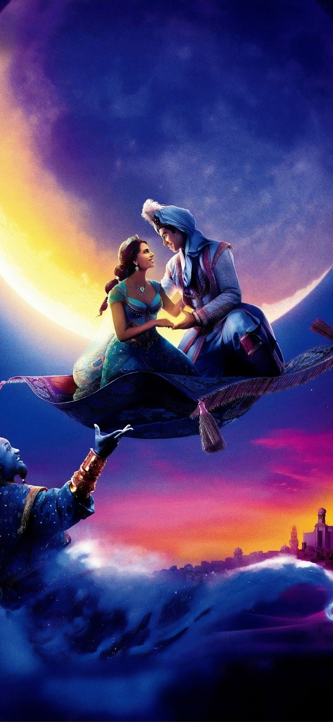 阿拉丁神灯飞毯电影海报欧美苹果手机高清壁纸